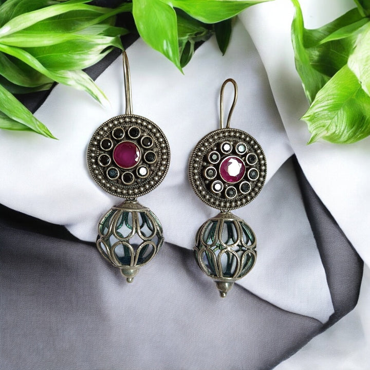 TELANAARI CLASSIC RUCHA SILVER-PLATED HOOK EARRINGS [product_variant]