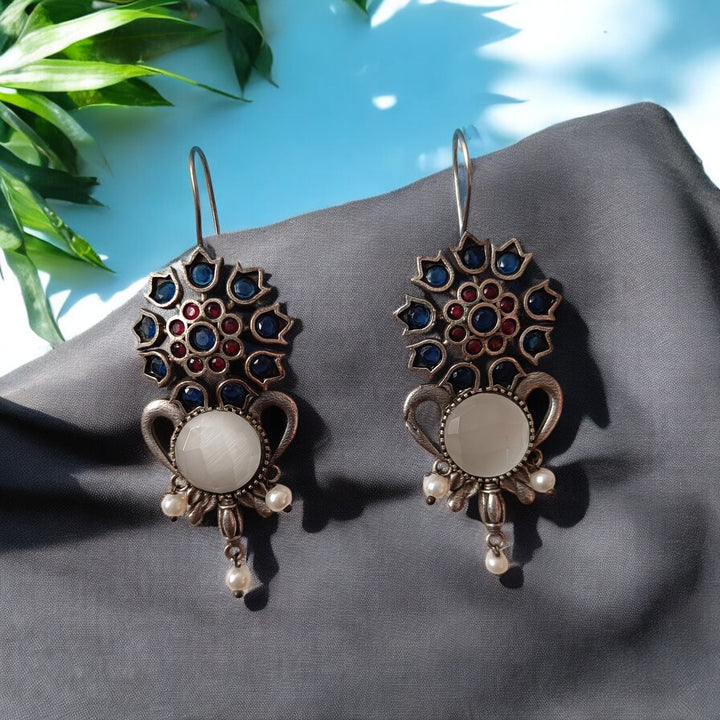 TELANAARI CLASSIC SHUBHI SILVER-PLATED HOOK EARRINGS [product_variant]