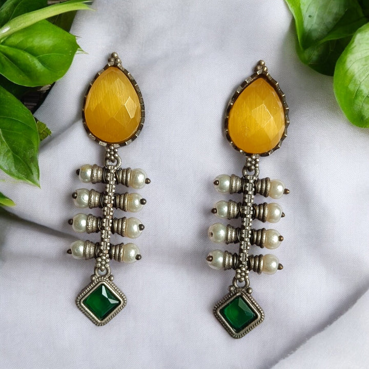 AASHITA SILVER OXIDISED EARRINGS [product_variant]- TelaNaari