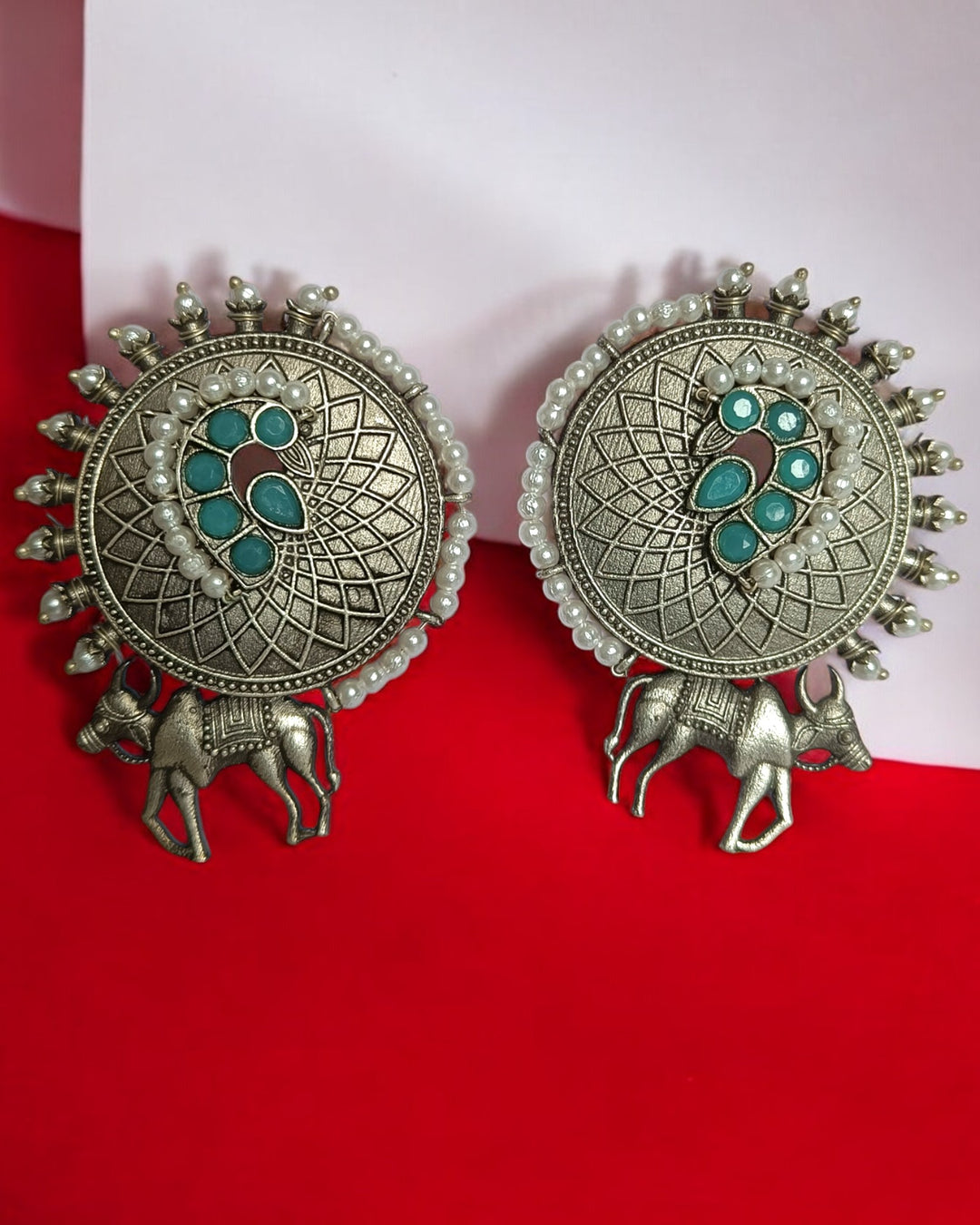 SILVER OXIDISED EARRINGS BHAVIYA [product_variant]- TelaNaari