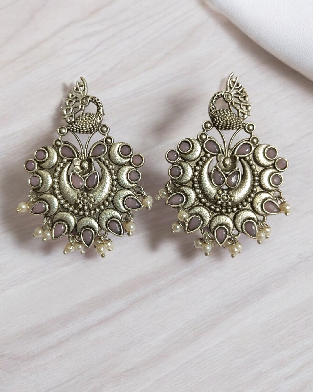 SILVER REPLICA EARRINGS GURNOOR [product_variant]- TelaNaari