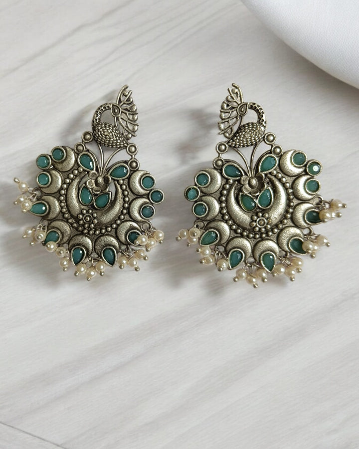 SILVER REPLICA EARRINGS GURNOOR [product_variant]- TelaNaari