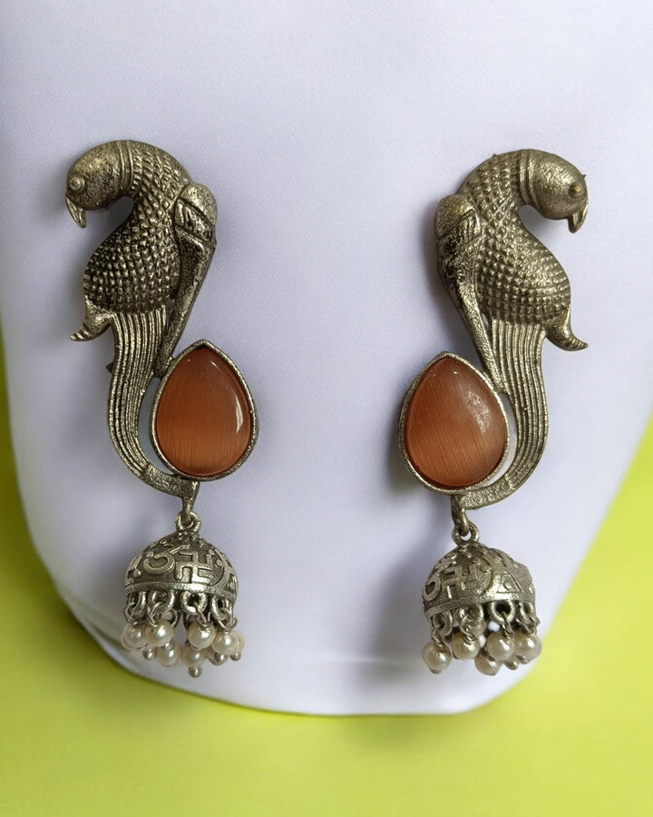 SILVER LOOK ALIKE EARRINGS BAHAR - TelaNaari