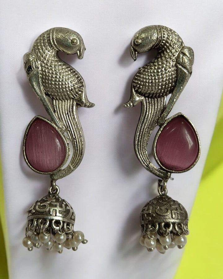 SILVER LOOK ALIKE EARRINGS BAHAR - TelaNaari