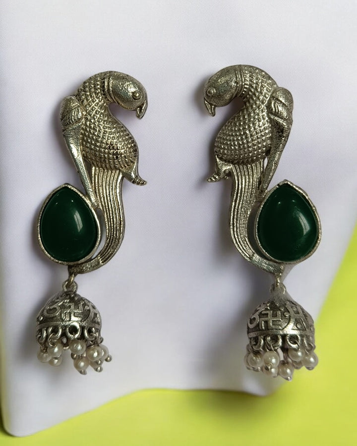 SILVER LOOK ALIKE EARRINGS BAHAR - TelaNaari