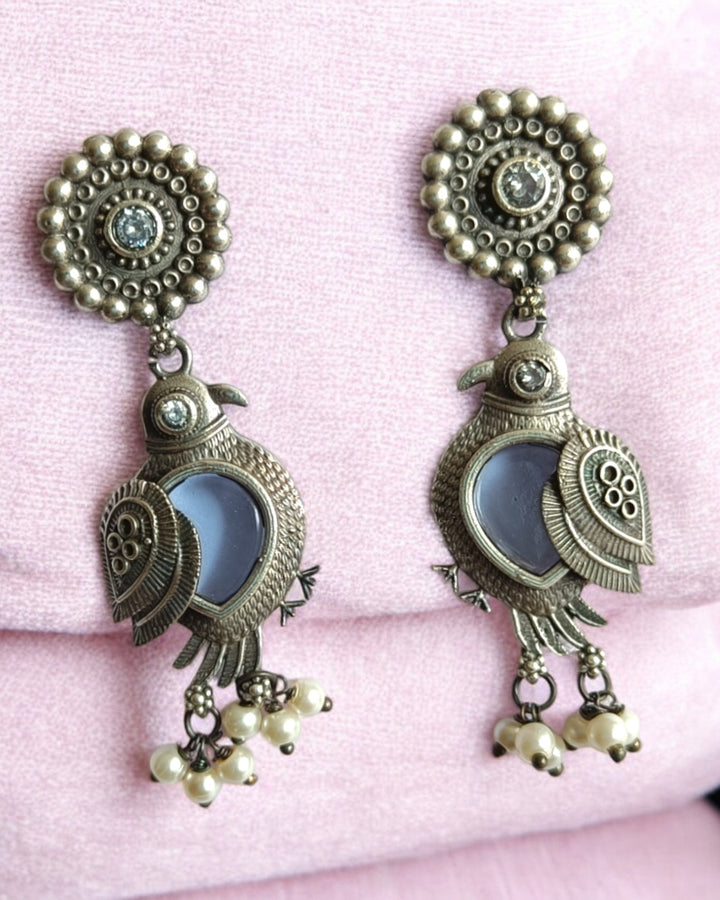 ATMAJYOTI CLASSIC SILVER-PLATED EARRINGS