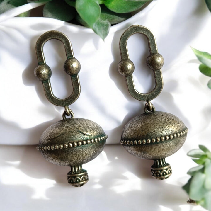 AVANTISHA CLASSIC ANTIQUE SILVER-PLATED EARRINGS