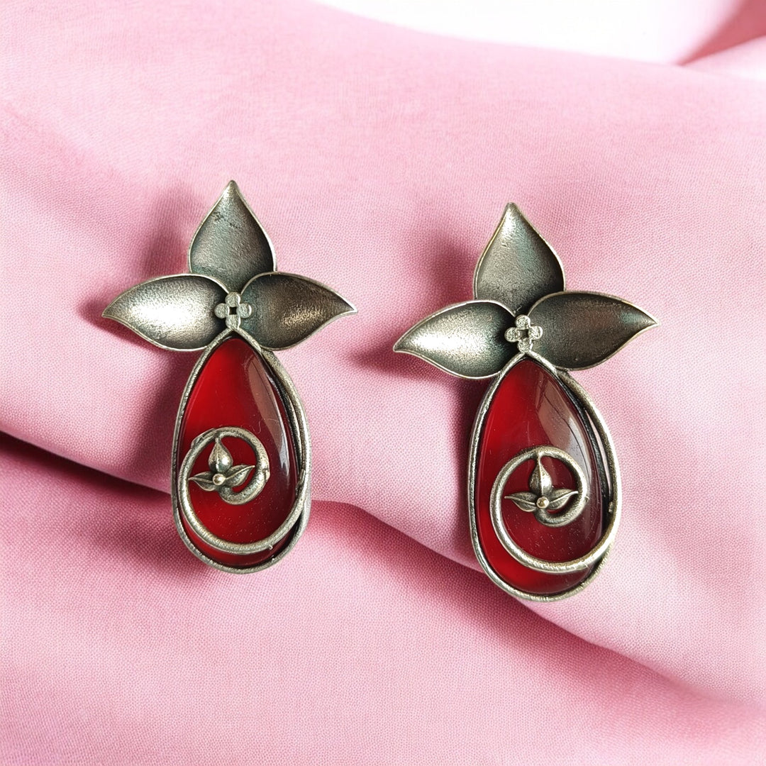 CLASSIC ELEGANT AYOTI SILVER OXIDISED EARRINGS [product_variant]- TelaNaari