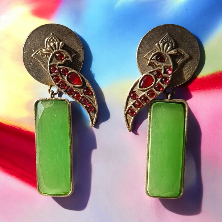 SILVER LOOK ALIKE EARRINGS BEGUNIA [product_variant]- TelaNaari