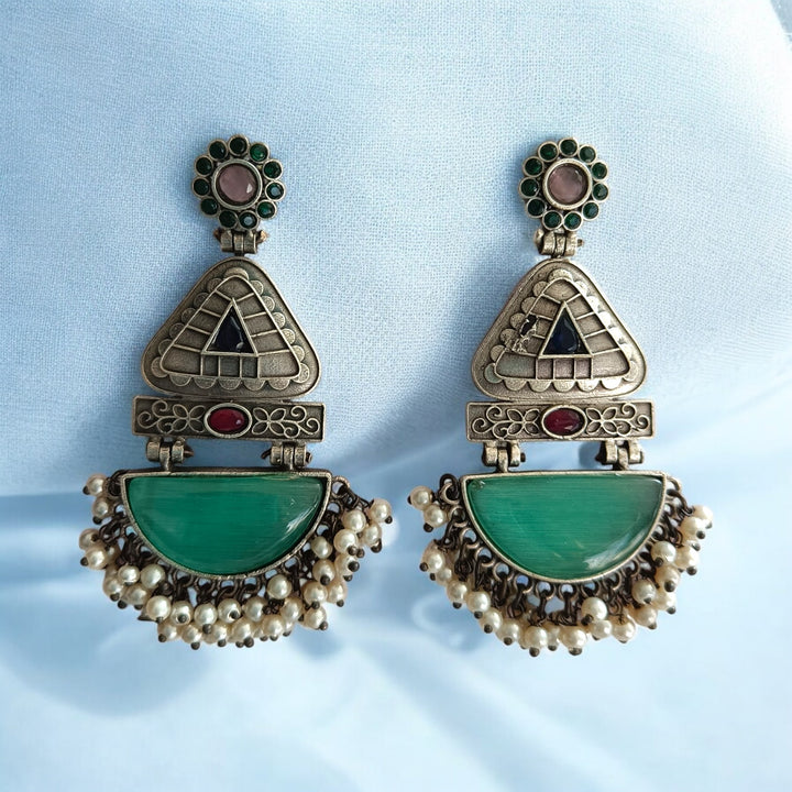 CLASSIC ELEGANT AASHA SILVER-PLATED PEARL EARRINGS [product_variant]- TelaNaari