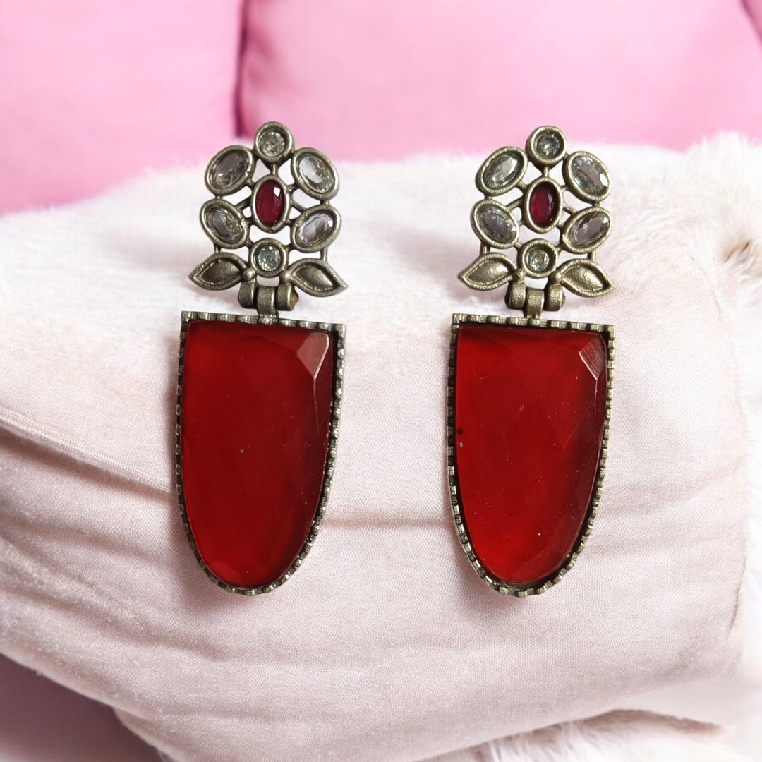 ELEGANT IDAI SILVER-PLATED EARRINGS [product_variant]- TelaNaari