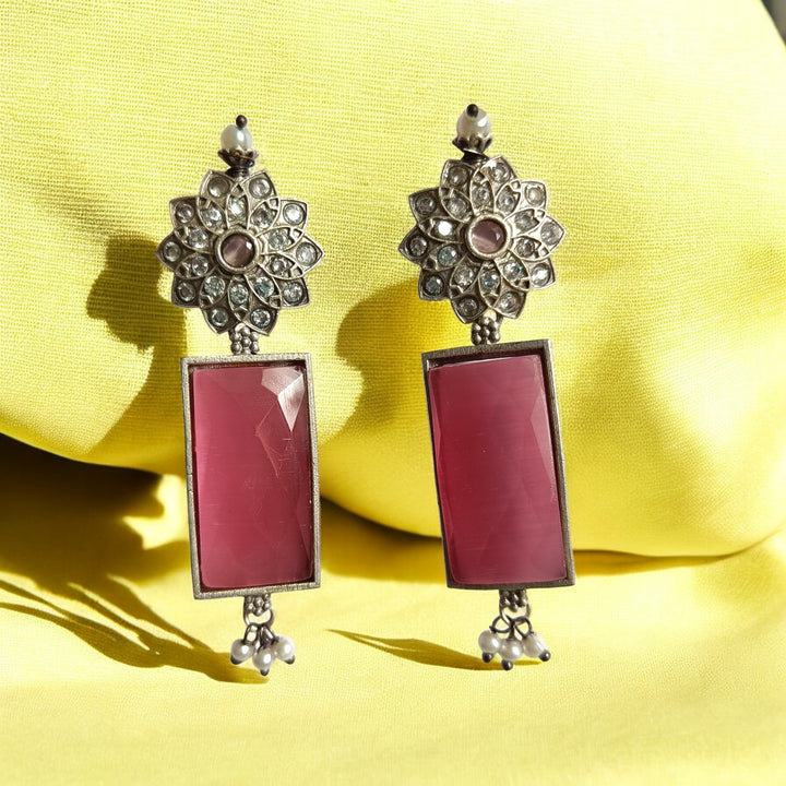 ELEGANT INDIRA SILVER-PLATED EARRINGS [product_variant]- TelaNaari