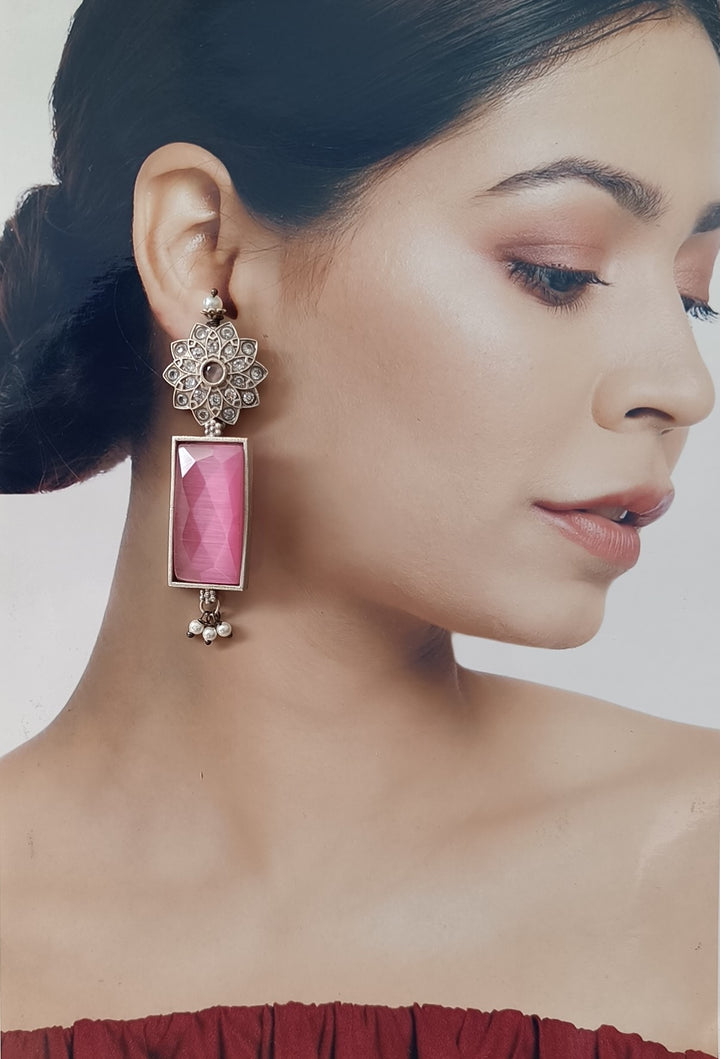 ELEGANT INDIRA SILVER-PLATED EARRINGS [product_variant]- TelaNaari