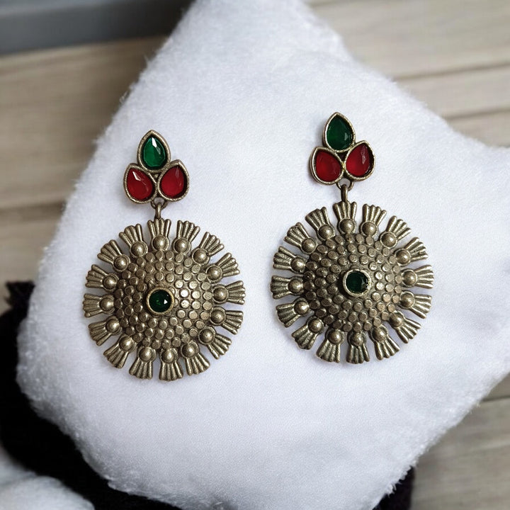 ELEGANT INDU SILVER PLATED EARRINGS [product_variant]- TelaNaari