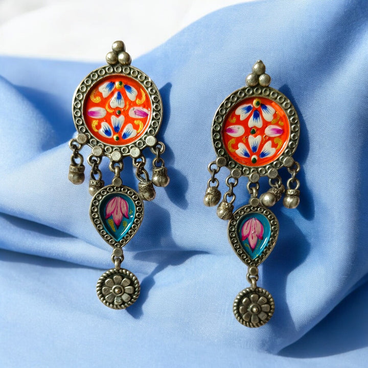 NEKI HANDPAINTED TEARDROP EARRINGS [product_variant]- TelaNaari