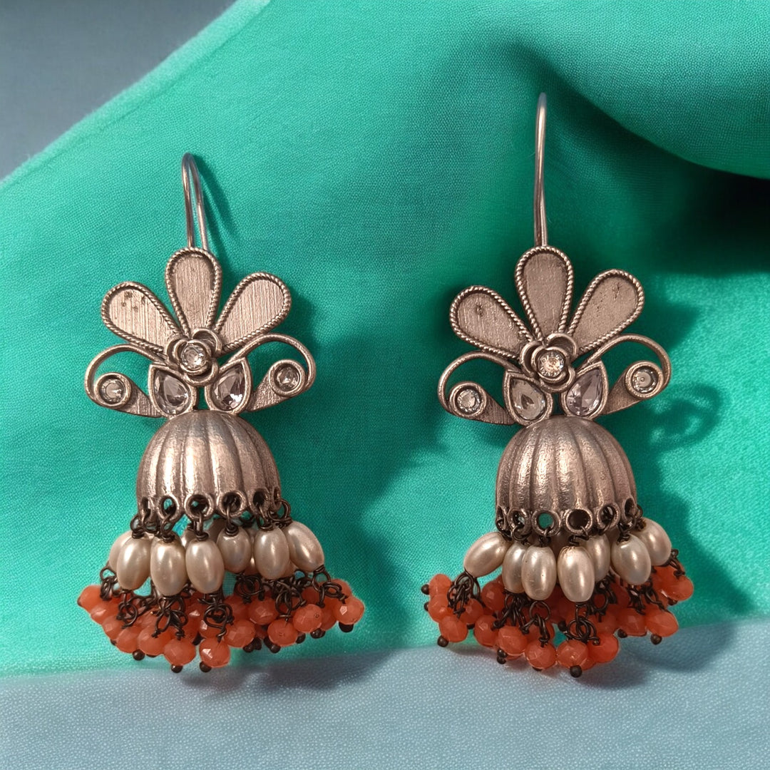 VISTARA HOOK SILVER-PLATED EARRINGS