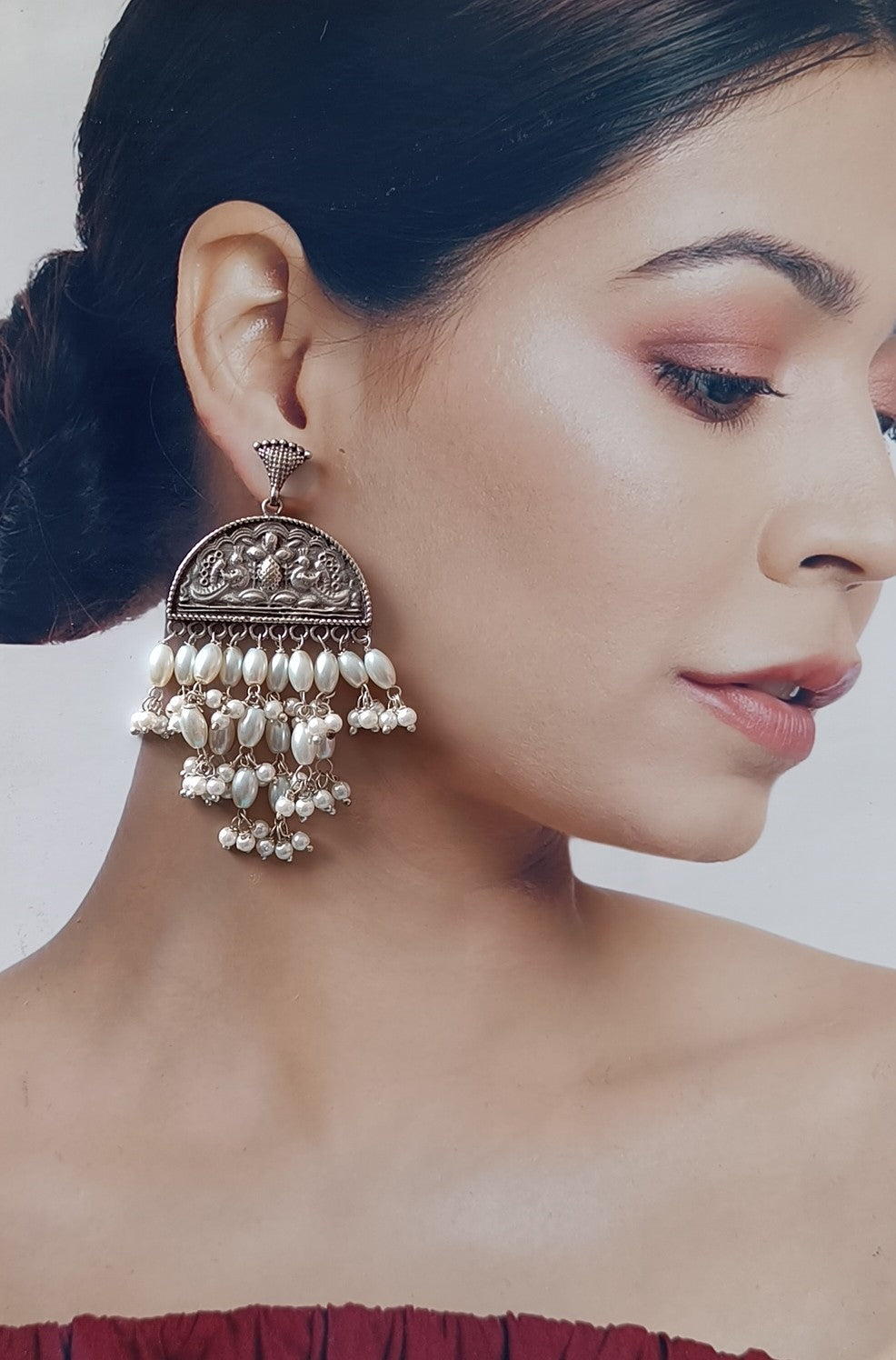 TELANAARI NURSAT SILVER-PLATED EARRINGS [product_variant]- TelaNaari