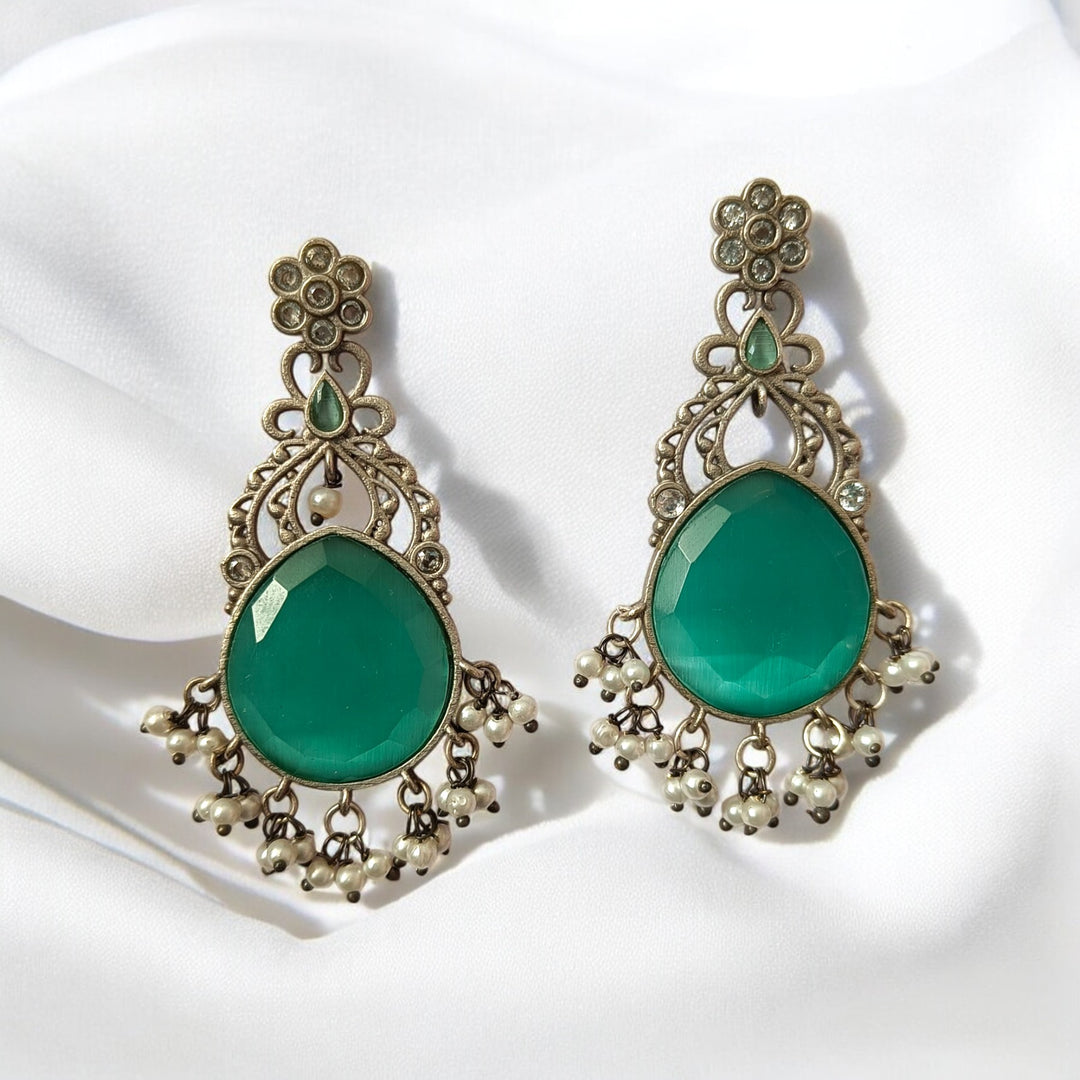 CLASSIC ELEGANT AASHALI SILVER-PLATED EARRINGS