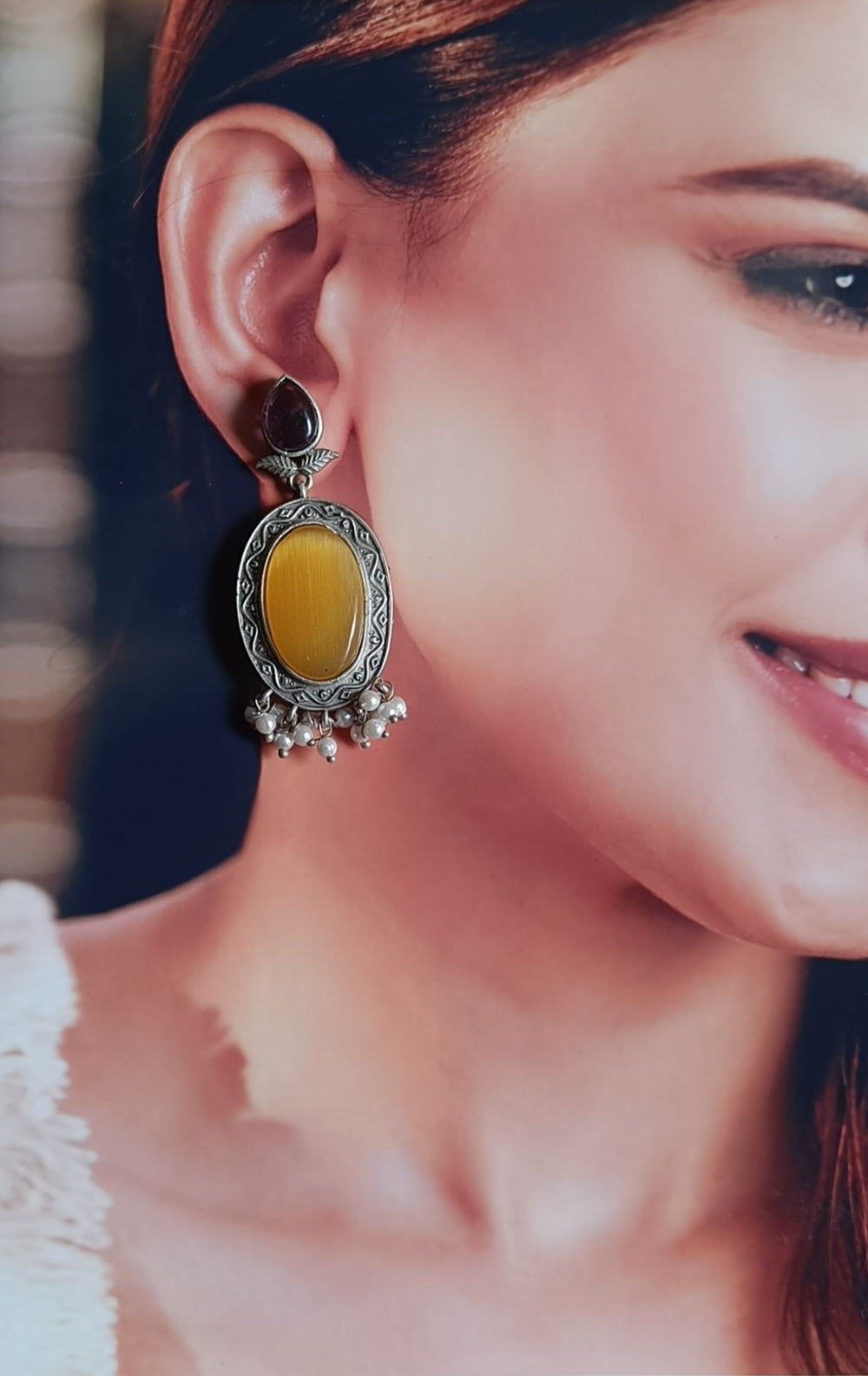 TELANAARI ABIMITI SILVER-PLATED EARRINGS