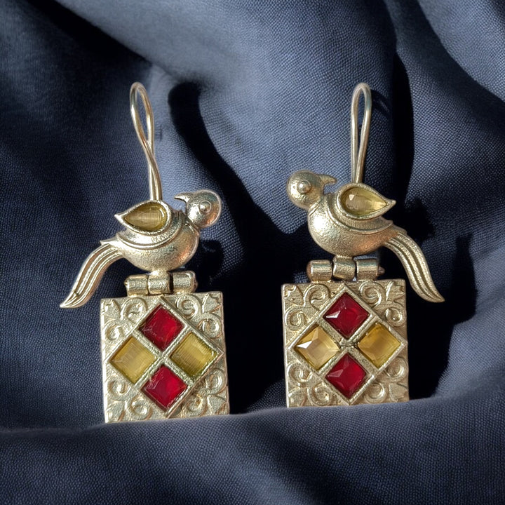 TELANAARI SANGAM SILVER-PLATED EARRINGS