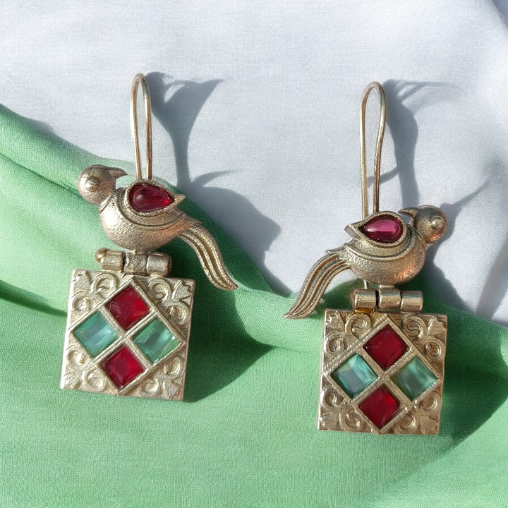 TELANAARI SANGAM SILVER-PLATED EARRINGS