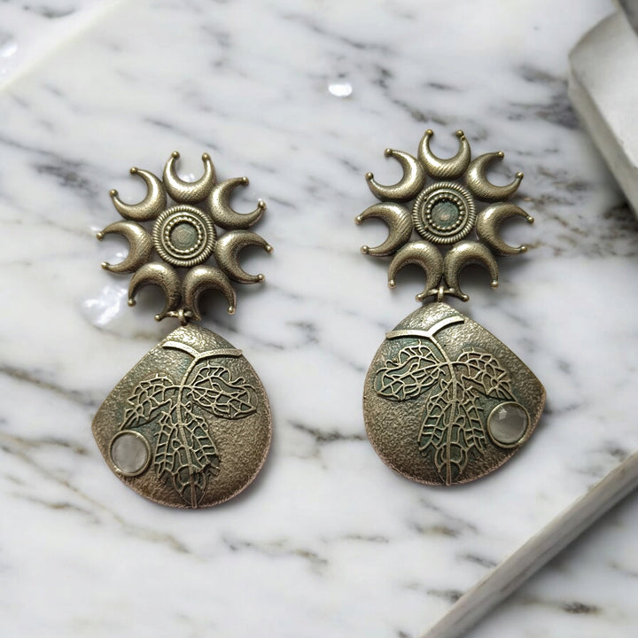 SILVER OXIDISED EARRINGS SAHANA