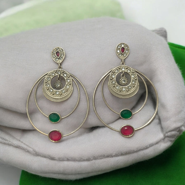 ELEGANT SILVER OXIDISED EARRINGS RABHYA