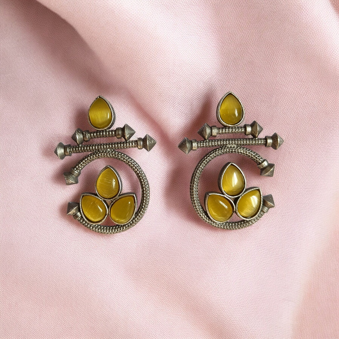 ELEGANT NEHA SILVER-PLATED EARRINGS [product_variant]- TelaNaari