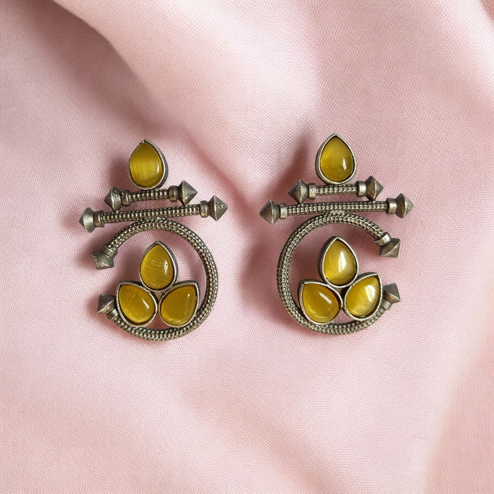 ELEGANT NEHA SILVER-PLATED EARRINGS [product_variant]- TelaNaari