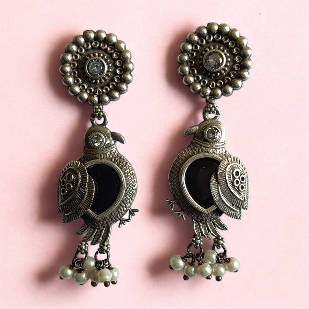 ATMAJYOTI CLASSIC SILVER-PLATED EARRINGS [product_variant]- TelaNaari