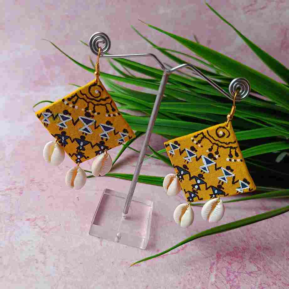 HAND PAINTED CHITRA EARRINGS