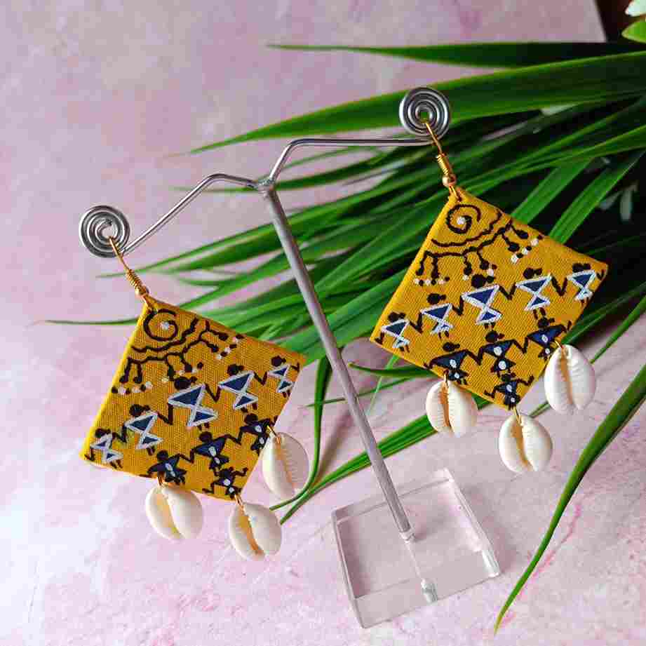 HAND PAINTED CHITRA EARRINGS