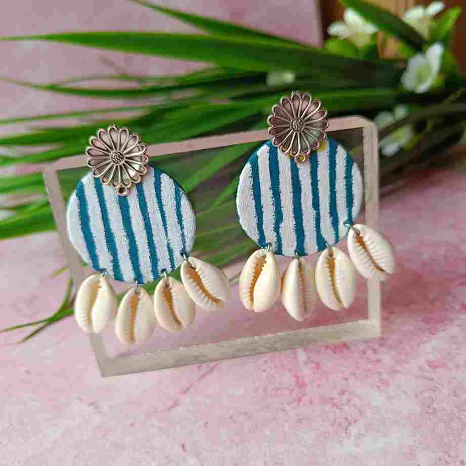 HAND PAINTED MAYA EARRINGS [product_variant]- TelaNaari