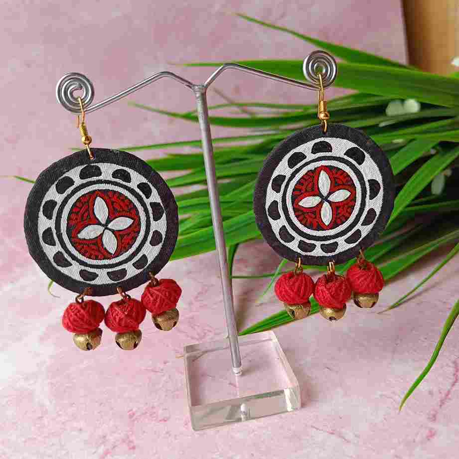 HAND PAINTED NIRA EARRINGS [product_variant]- TelaNaari