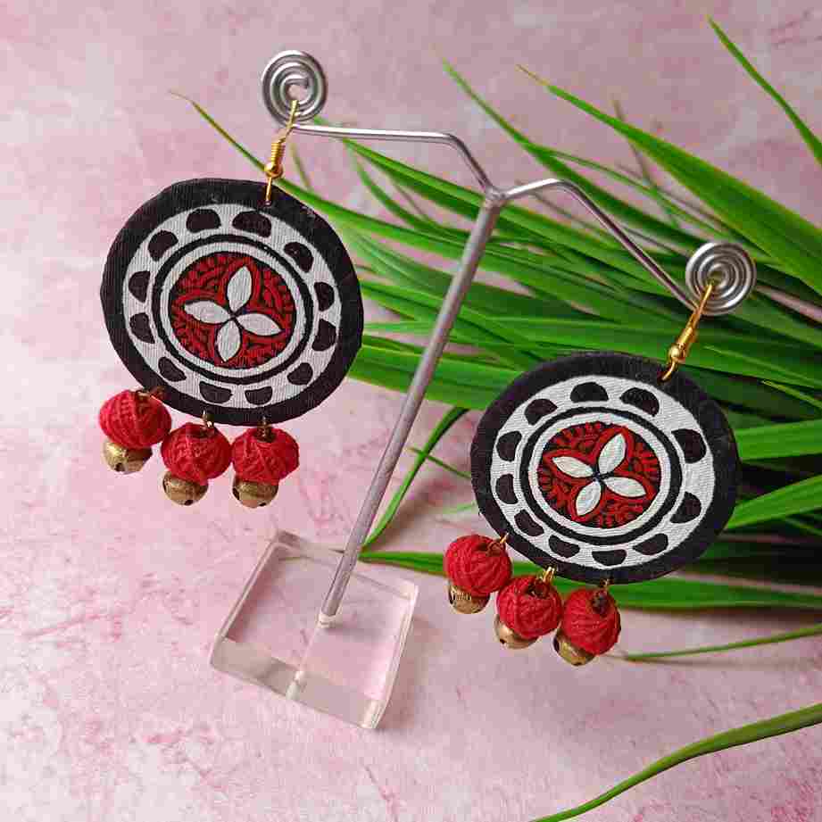 HAND PAINTED NIRA EARRINGS [product_variant]- TelaNaari