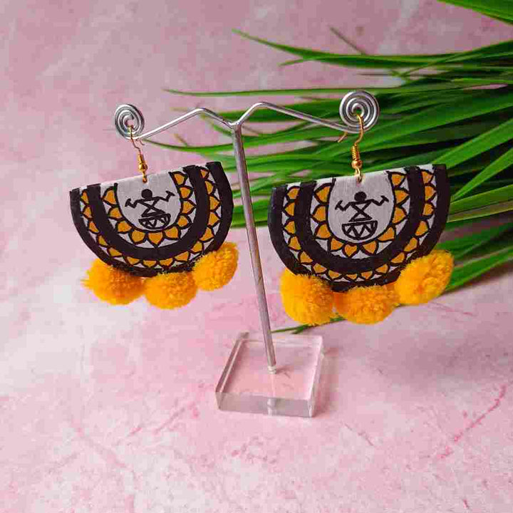 HAND PAINTED RUKSHA EARRINGS [product_variant]- TelaNaari