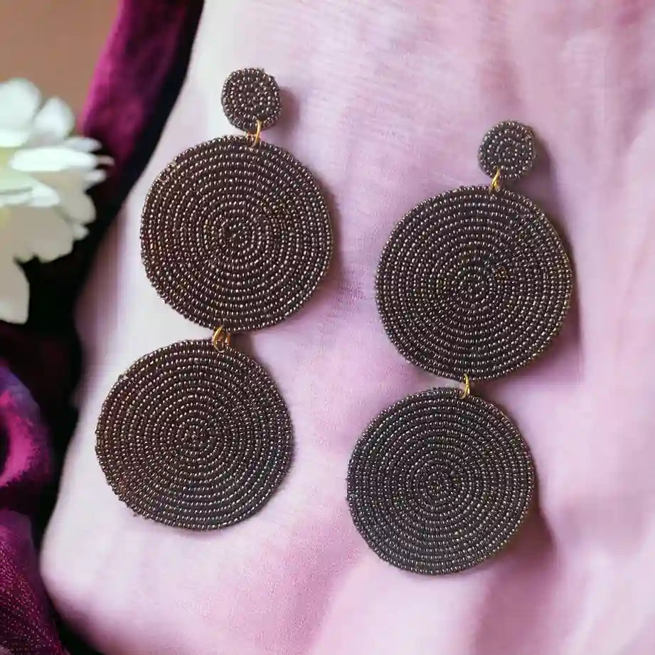 HANDMADE CONTEMPORARY PRIYALA BEADED EARRINGS