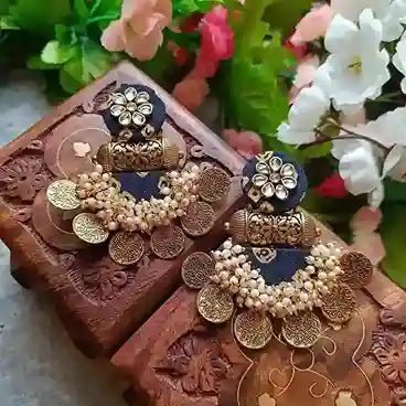 HANDMADE EARRINGS BANDHANI BLUE EVA [product_variant]- TelaNaari