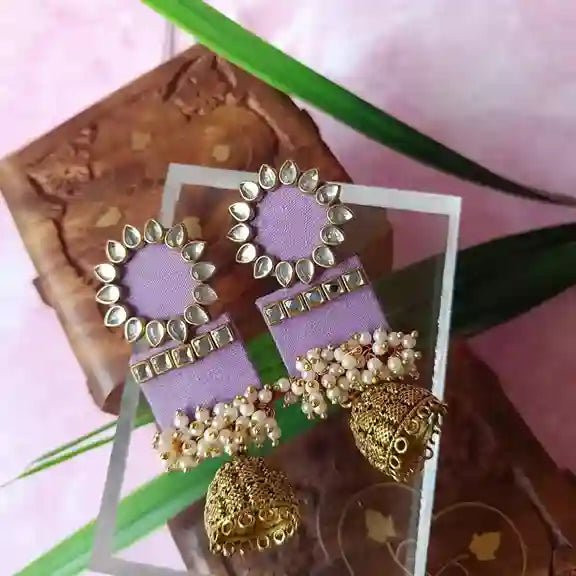 HANDMADE EARRINGS LIGHT PURPLE AADYA