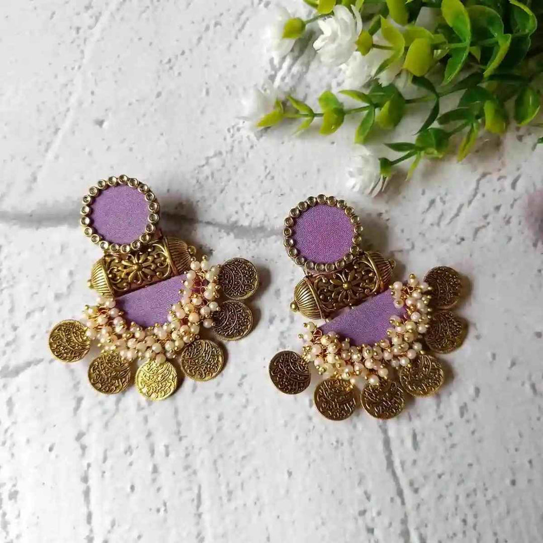 HANDMADE EARRINGS LIGHT PURPLE NAINA