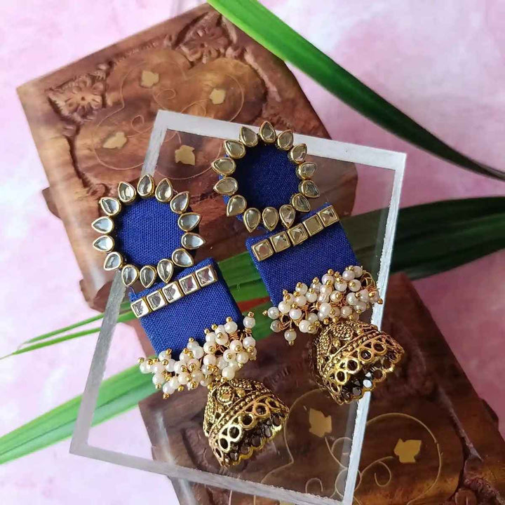 HANDMADE EARRINGS MARINE BLUE AADYA