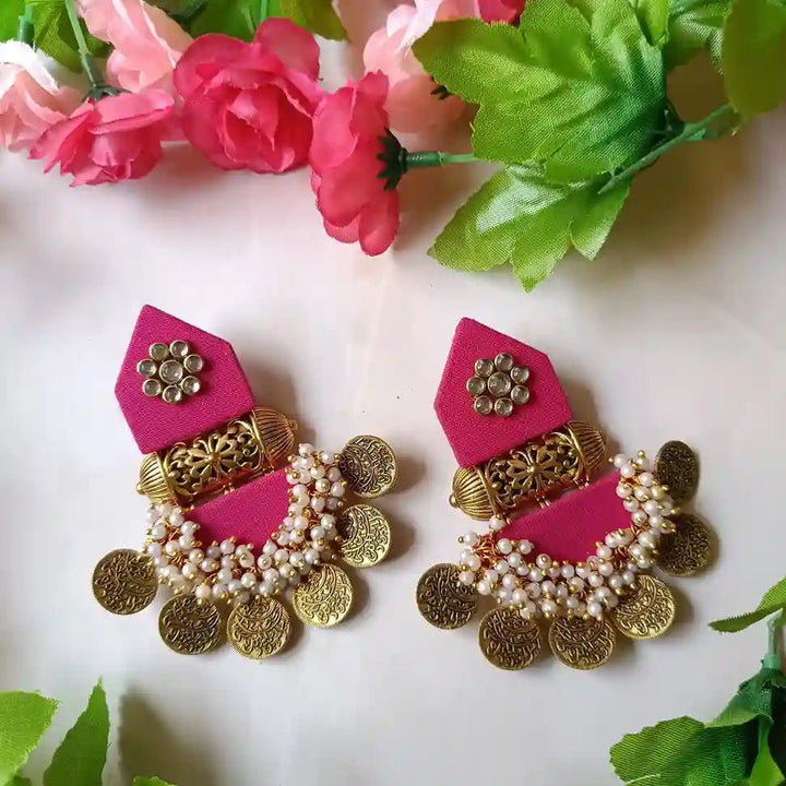 HANDMADE EARRINGS PINK ISHA