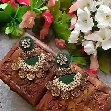 HANDMADE EARRINGS PURE GREEN EVA [product_variant]- TelaNaari