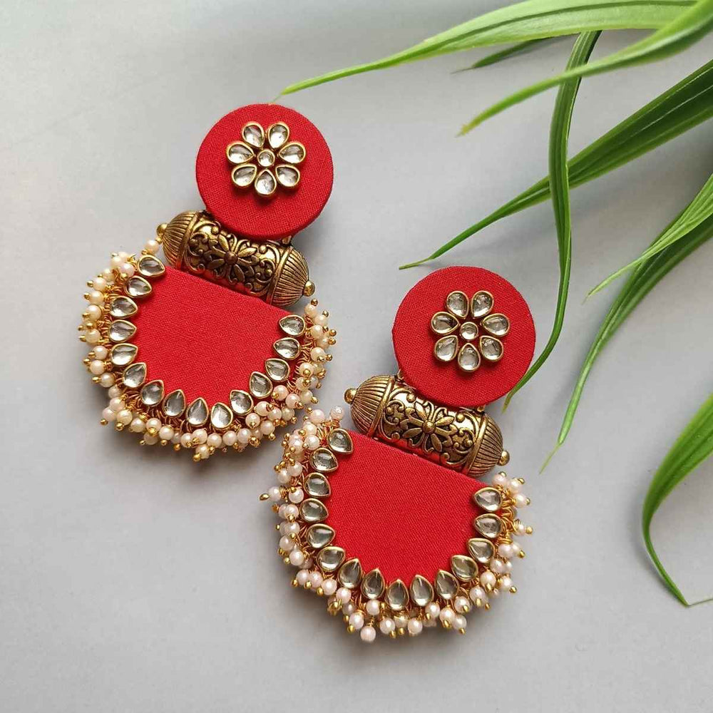 HANDMADE EARRINGS RED INAYA