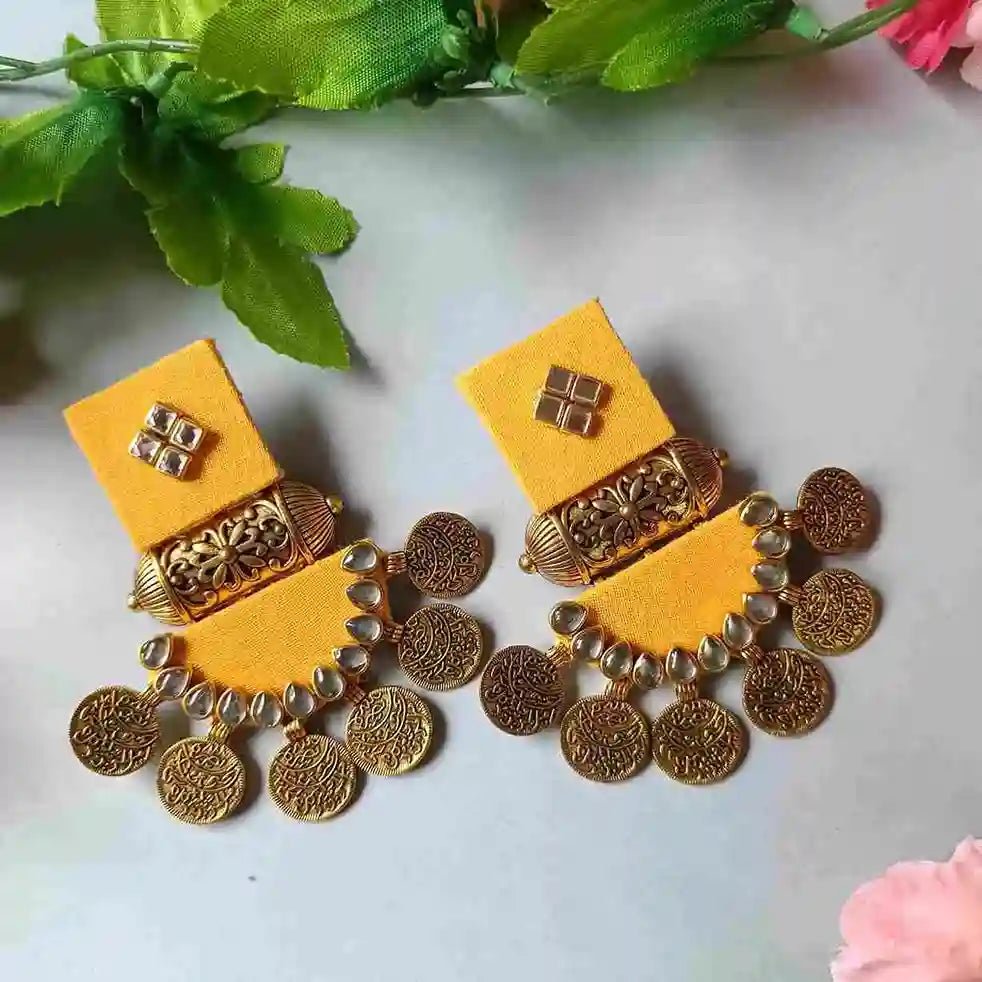 HANDMADE EARRINGS YELLOW DOVE [product_variant]- TelaNaari