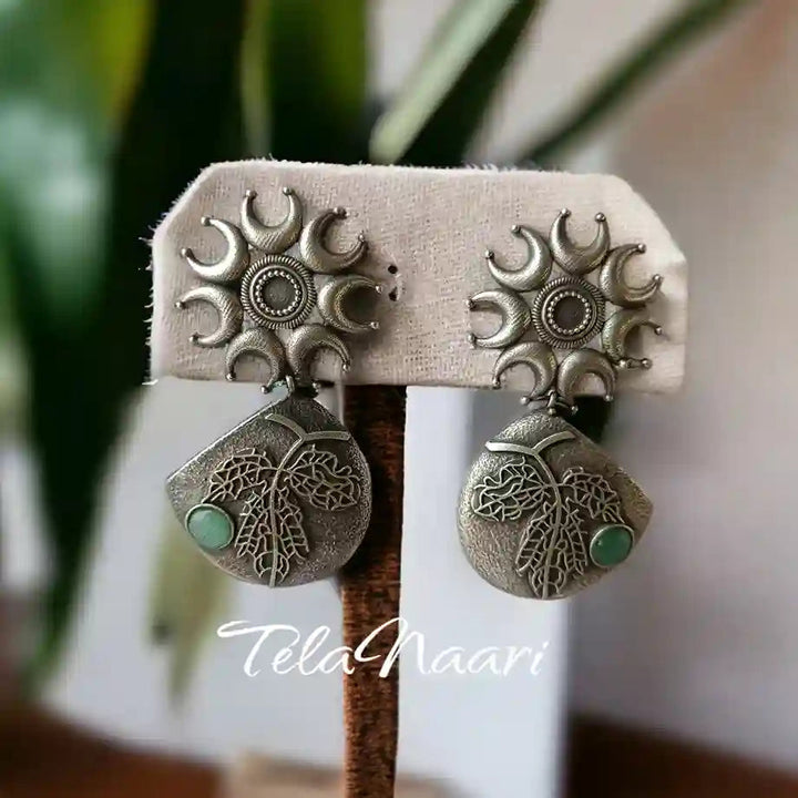 SILVER OXIDISED EARRINGS SAHANA