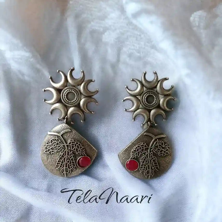 SILVER OXIDISED EARRINGS SAHANA