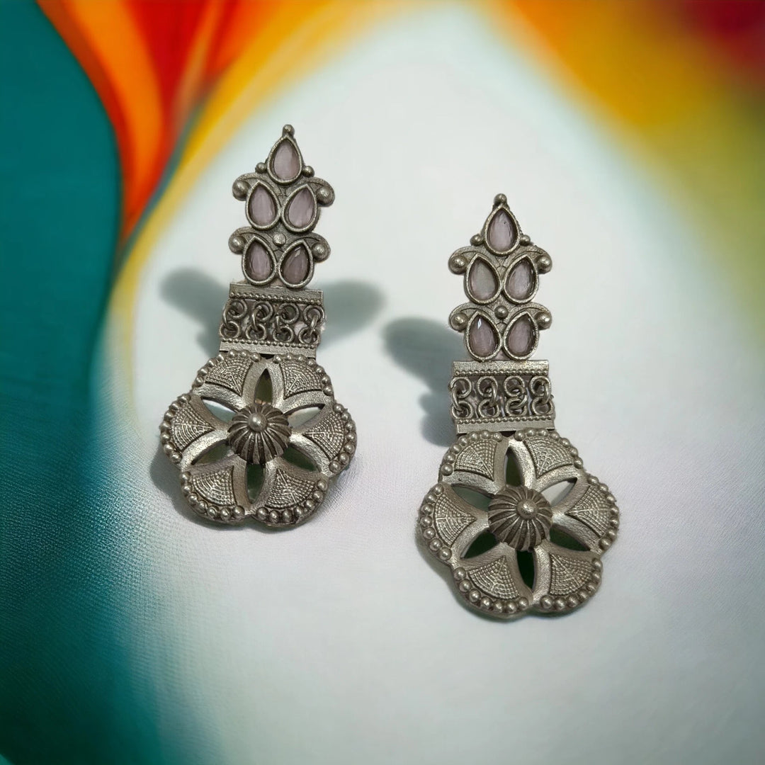 SILVER OXIDISED EARRINGS SUKANYA