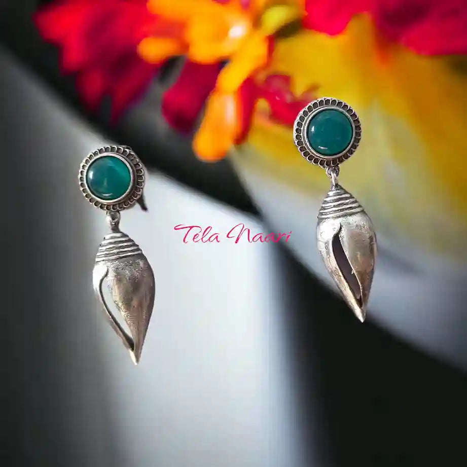 AMARA SILVER OXIDISED EARRINGS Drop EARRINGS [product_variant]- TelaNaari