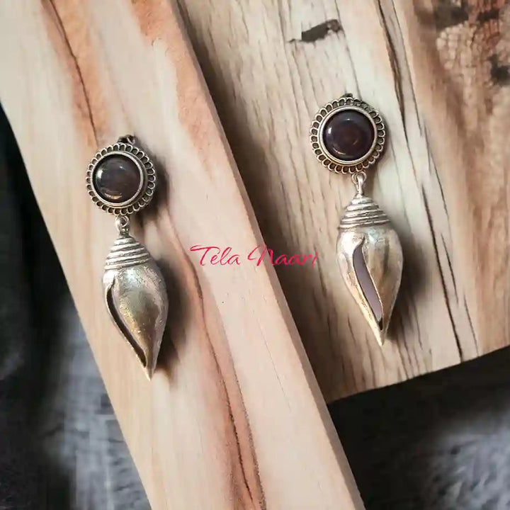 AMARA SILVER OXIDISED EARRINGS Drop EARRINGS